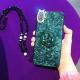 Compatible with Apple , Marble Epoxy Rhinestone Phone Case