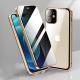 Compatible with Apple, Compatible with Apple , Suitable for IPhone11 double-sided buckle transparent mobile phone case 12promax tempered glass protective cover anti-peeping