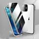 Compatible with Apple, Compatible with Apple , Suitable for IPhone11 double-sided buckle transparent mobile phone case 12promax tempered glass protective cover anti-peeping