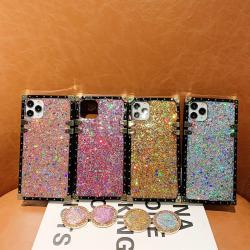 Epoxy Glitter Sequins Suitable For Samsung S20 Mobile Phone Shell Glare A71 A51 A20S All Inclusive Anti Fall Square Shell