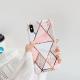 Compatible with Apple , Geometric Pattern Hot Stamping Marble Phone Case