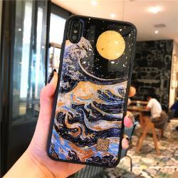 Compatible with Apple, Compatible with Apple , Marbel - Luxury Silicone iPhone Case, Glitter Protective Soft Back Cover, for iPhone 12, Mini, 11 Pro, Xs, Max, X, XR, 7, 8 Plus, Tiger Wave