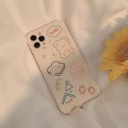 Compatible with , Compatible with  , The Bear Bread Is Suitable For  12 11pro Max Mobile Phone Case  Case Fine Hole Xs Silicone XR 8