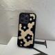Japan Korean Winter Plush Embroidery Sun Flower Soft Case IPhone
