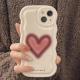 Wine Red Love Wave Mobile Phone Case