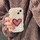 Wine Red Love Wave Mobile Phone Case
