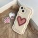 Wine Red Love Wave Mobile Phone Case