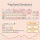 Sublimation Cute Cartoon Pig Party Theme Height Keycap Full Set