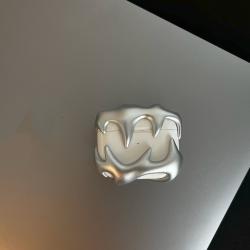 Original Matte Silver Tooth Earphone Shell