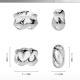 Metal Bright Silver Tooth Earphone Shell