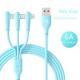 6A Super Fast Charge One-to-three Elbow Data Cable