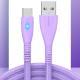 Quick Charge QC30 Charging Cable Nylon Braided Mobile Phone USB Cable With Indicator Light