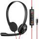NUBWO HW02 Bilateral Lightweight Cable Telephone Headset