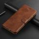 Calfskin retro flip wallet phone holster