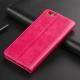 Calfskin retro flip wallet phone holster