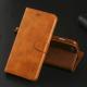 Calfskin retro flip wallet phone holster