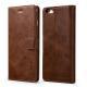 Calfskin retro flip wallet phone holster