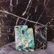 Render golden green marble phone case