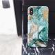 Render golden green marble phone case