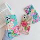 Retro literary flower leaf phone case