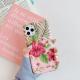 Retro literary flower leaf phone case
