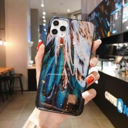 Frosty wind flamingo feather phone case