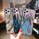 Frosty wind flamingo feather phone case
