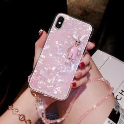 Compatible with Apple, Compatible with Apple , Creative Rhinestone Rabbit Iphone Silicone Phone Case