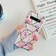 Flower Stitching Geometric Marble Pattern Silicone Electroplated Phone Case