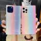 Gradient Rainbow Phone Case Laser Square Protective Cover