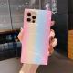 Gradient Rainbow Phone Case Laser Square Protective Cover