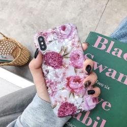 Compatible with Apple, Fashion Marble Pattern Anti-Falling Edge Mobile Phone Protective Case For Iphone Series