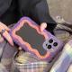 Plush Patch Mirror Mobile Phone Shell