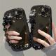 Transparent Black Dog Bracelet Phone Case