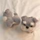 Cute Gray And White Puppy Earphone Case Plush Protective Cover
