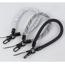 Mobile Phone Short Polyester Rope Anti-theft Wrist Strap Keychain