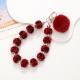 Pompons Beaded Mobile Phone Pendant Diy