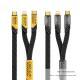 One-to-two Mech Data Cable 100W Two-in-one Magnetic Super Charging Cable Type-C Fast Charge Data Cable