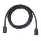 Male To Female Extension Cable Black Power Aluminum Alloy Shell