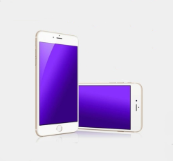 3D carbon fiber violet tempered glass film 7plus anti-sheep soft edge film
