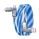 Star Sky Gorgeous Color Streamer Fast Charging Four-in-one Luminous Charging Cable