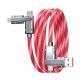 Star Sky Gorgeous Color Streamer Fast Charging Four-in-one Luminous Charging Cable