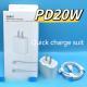 PD20w Charger 20W USB TYPE-C Charging Plug Data Cable