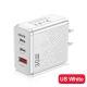 Luminous LED USB 2PD Type-c Mobile Phone Charger