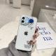 Compatible with Apple , Original Cartoon Phone Case Transparent Black