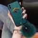 Compatible with Apple , Green Hair Ball Crystal Bracelet Phone Case
