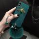Compatible with Apple , Green Hair Ball Crystal Bracelet Phone Case