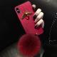 Compatible with Apple , Green Hair Ball Crystal Bracelet Phone Case
