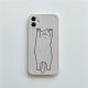 Compatible with Apple , Line Cat Straight Edge TPU Protective Sleeve