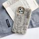 Compatible with Apple , Solid Color Plush Mobile Phone Case Drop Proof